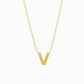 A Initial Letter Necklace 14K Solid Gold