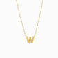 A Initial Letter Necklace 14K Solid Gold