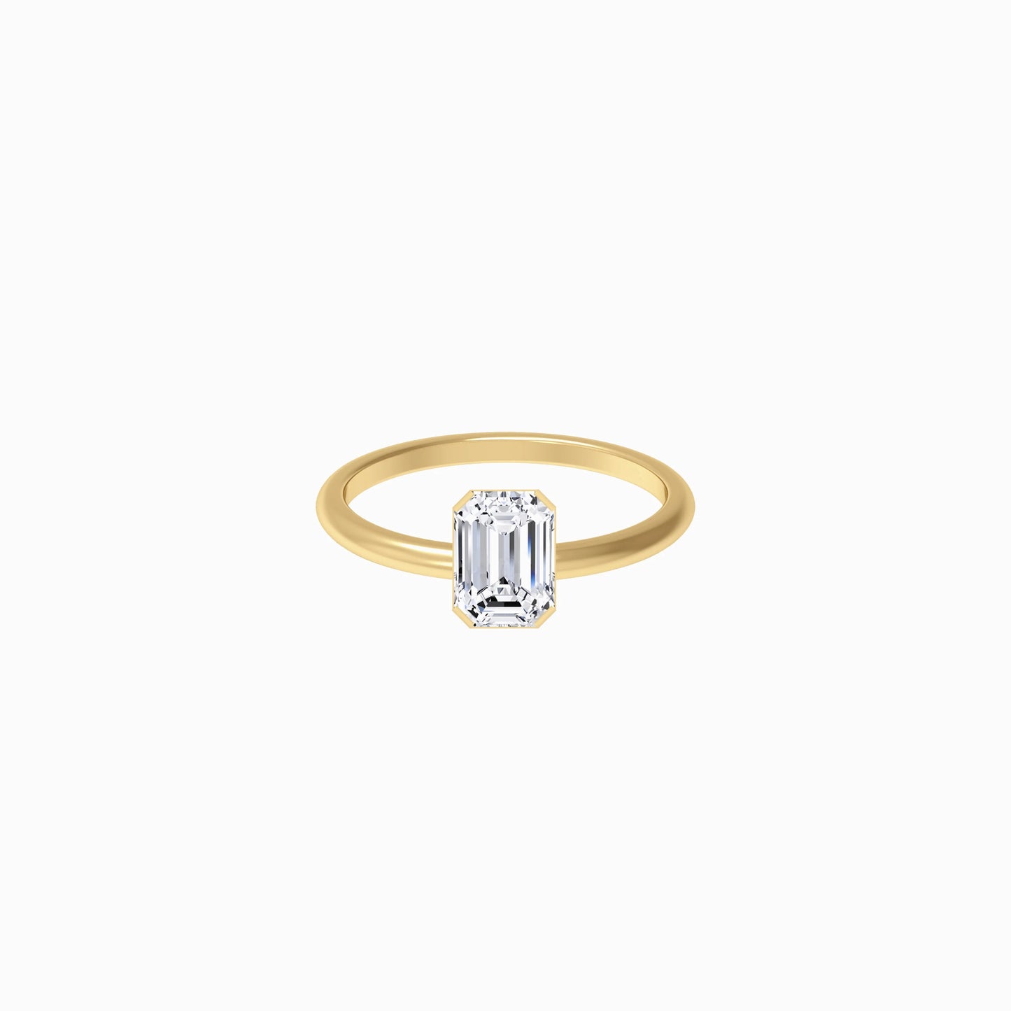 Emerald Cut Diamond Ring Gold | WISH