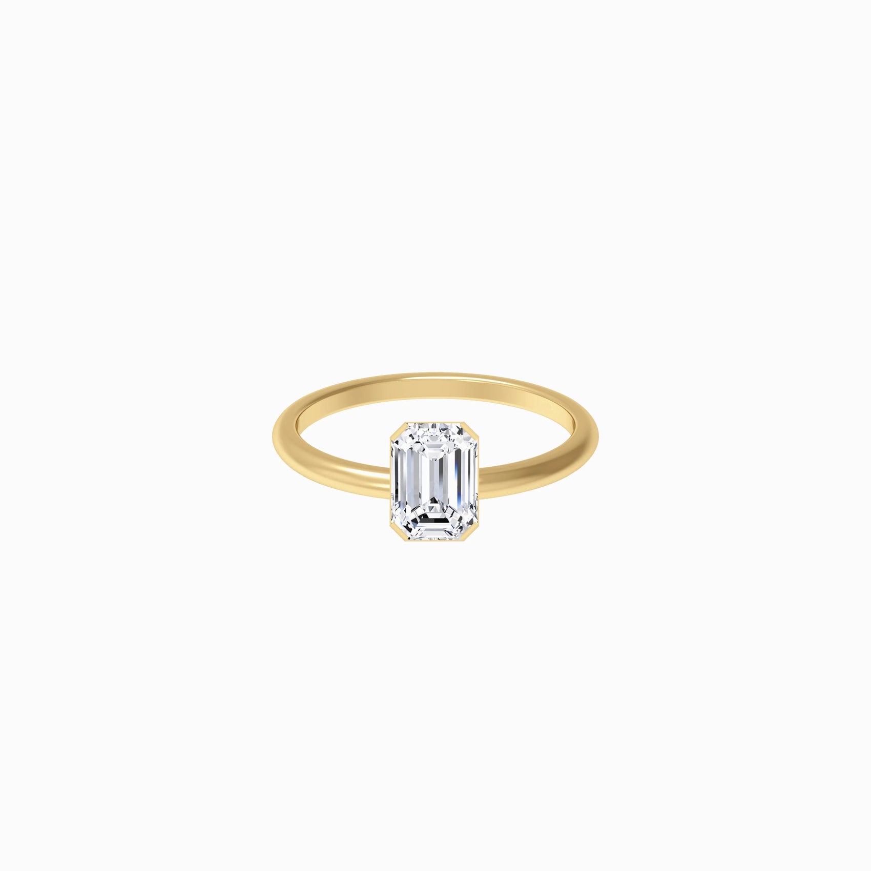 Emerald Cut Diamond Ring Gold | WISH