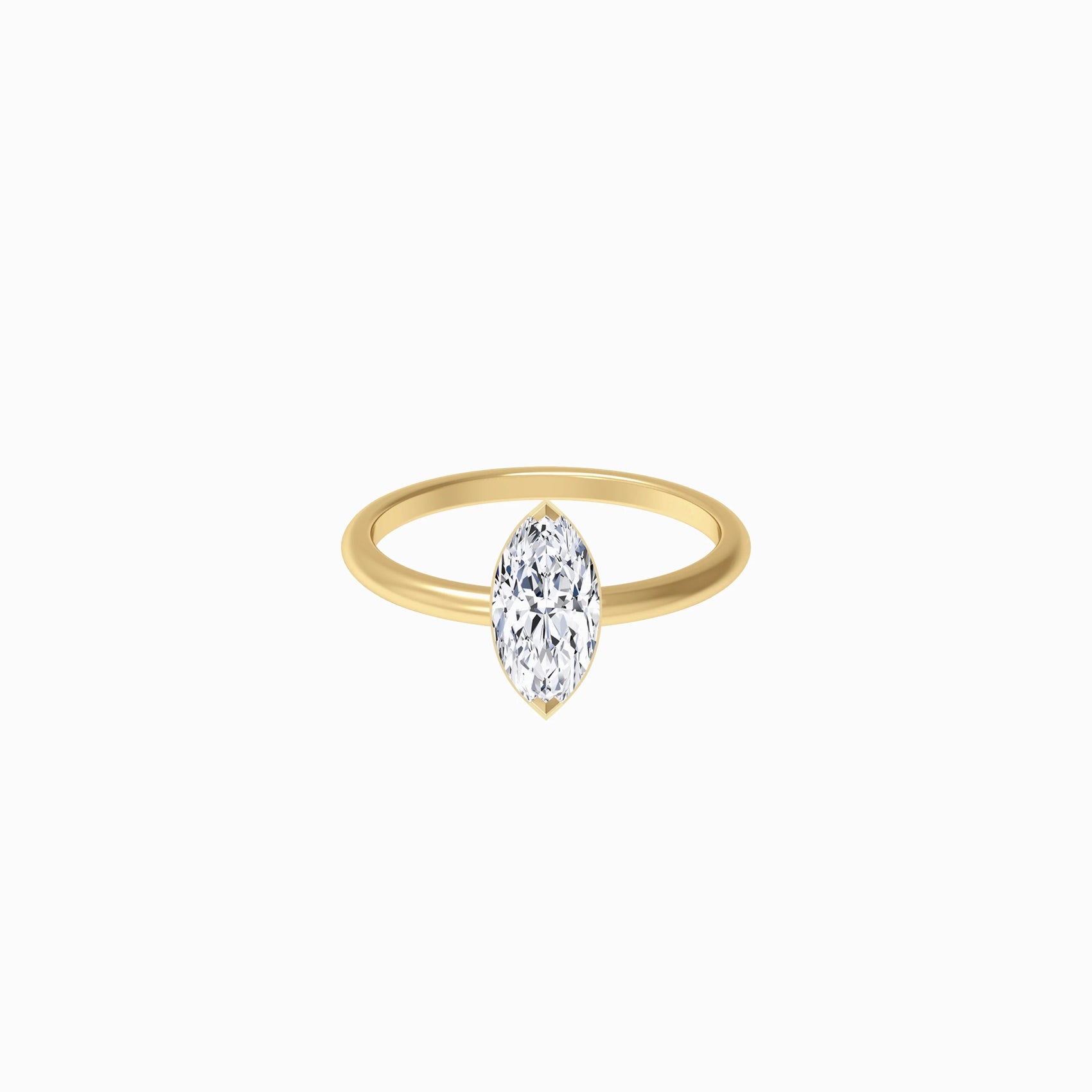 Marquise Cut Diamond Ring Gold | WISH