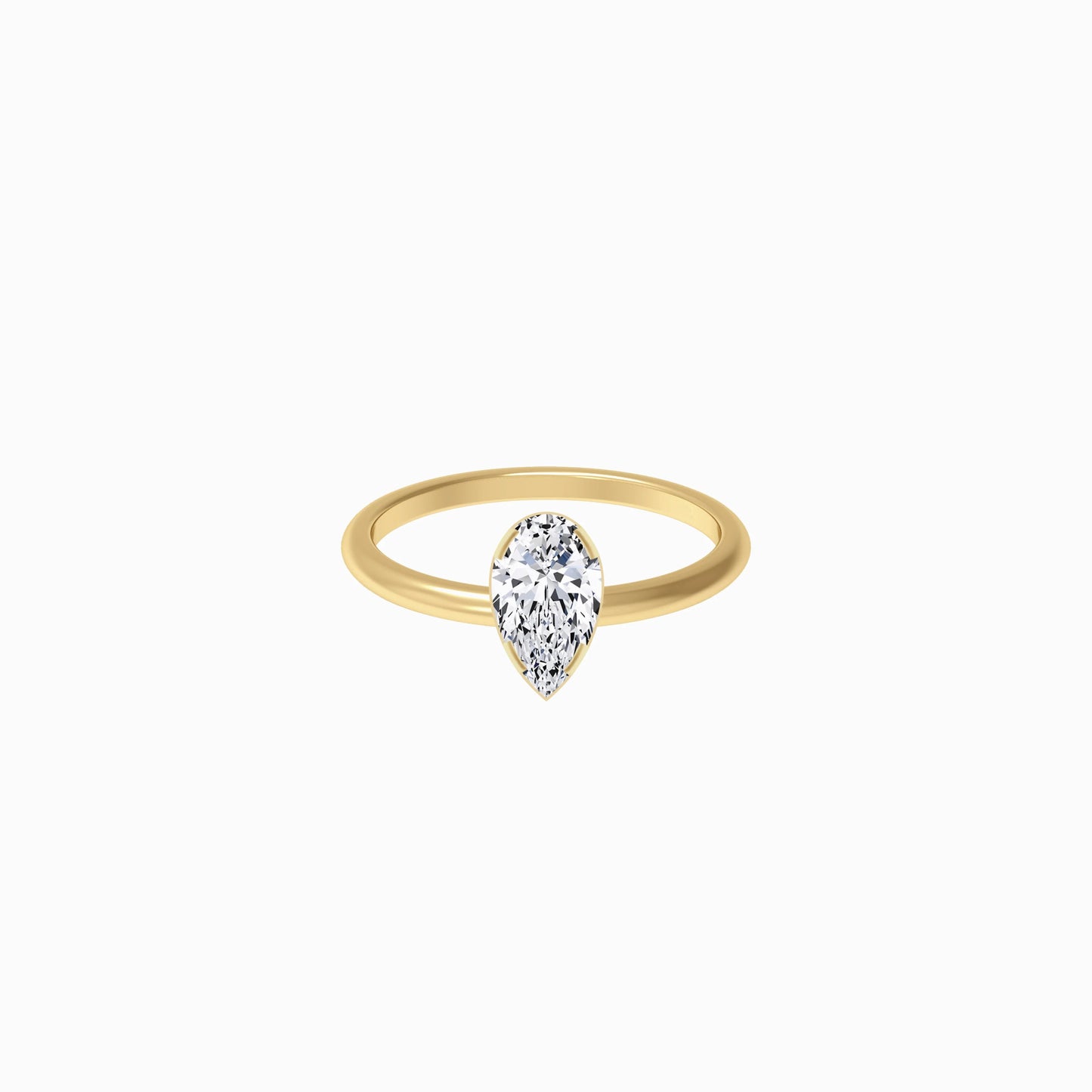Pear Cut Diamond Ring Gold | WISH