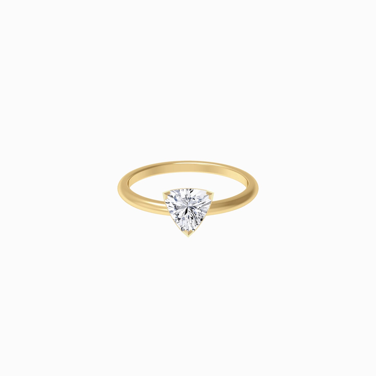 Trillion Cut Diamond Ring Gold | WISH