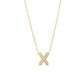 J Initial Letter Pavé Natural Diamond Necklace 14K Solid Gold