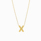 A Initial Letter Necklace 14K Solid Gold