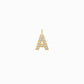 J Initial Letter Pavé Natural Diamond Charm 14K Solid Gold