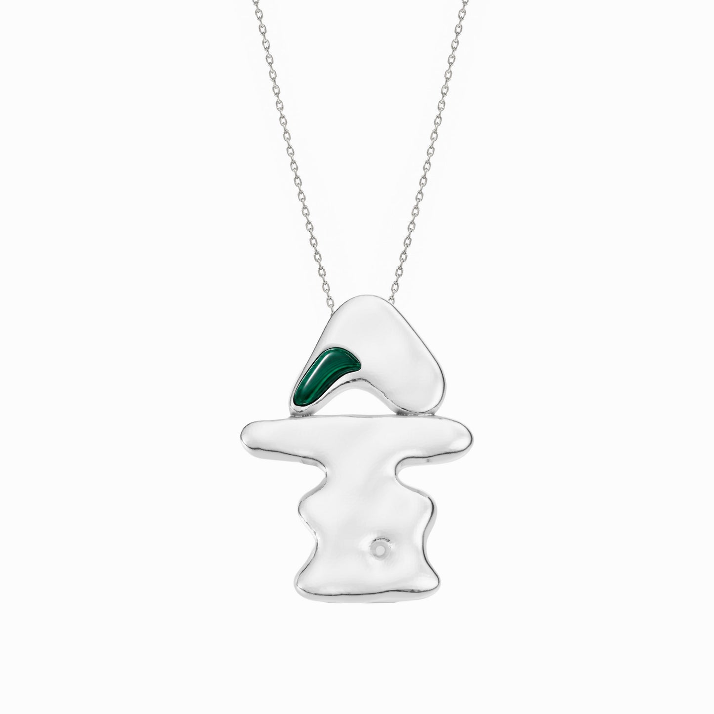 Soop Korean Hangul Forest Malachite Pendant 숲
