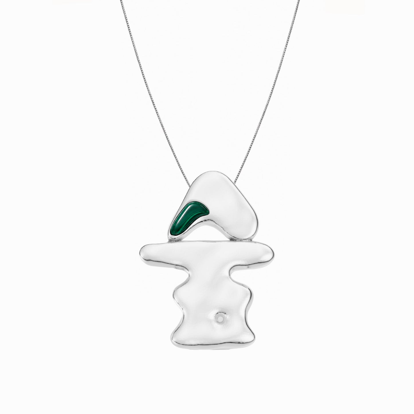 Soop Korean Hangul Forest Malachite Pendant 숲
