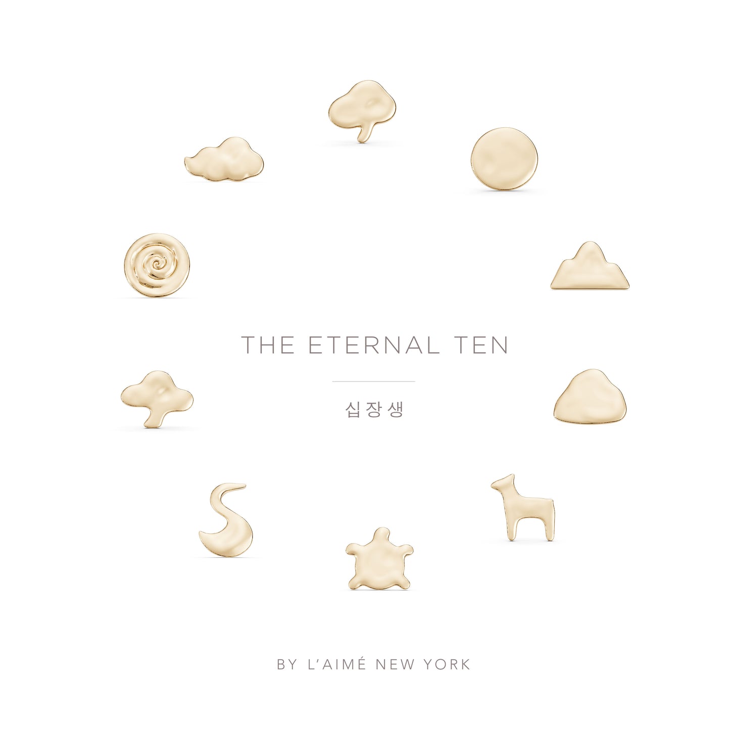 BY L’AIMÉ NEW YORK Korean Ten Symbols of Longevity Sipjangsaeng Lucky Charm Jewelry Detail