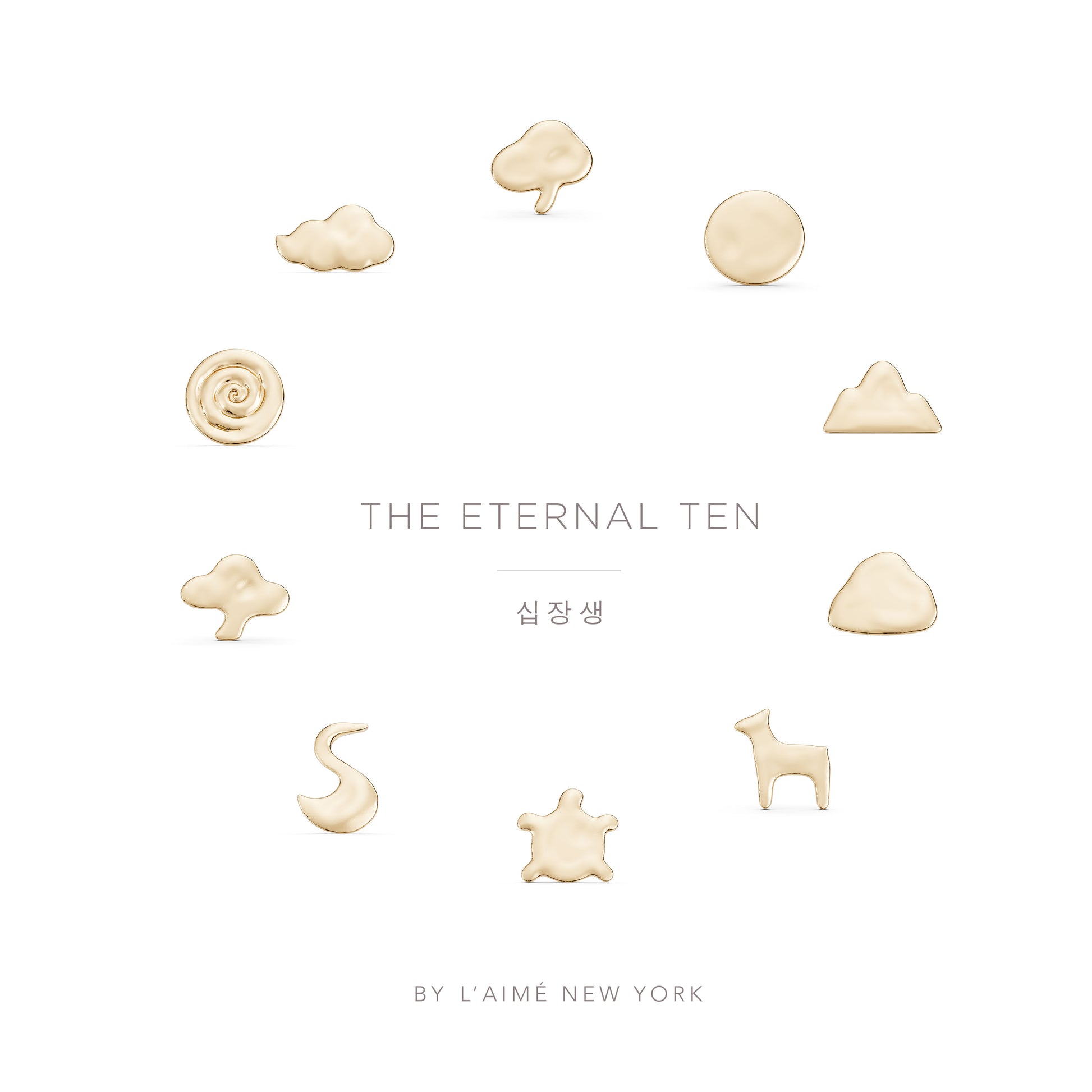 BY L’AIMÉ NEW YORK Korean Ten Symbols of Longevity Sipjangsaeng Lucky Charm Jewelry Detail