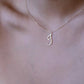 J Script Initial Letter Charm 14K Gold