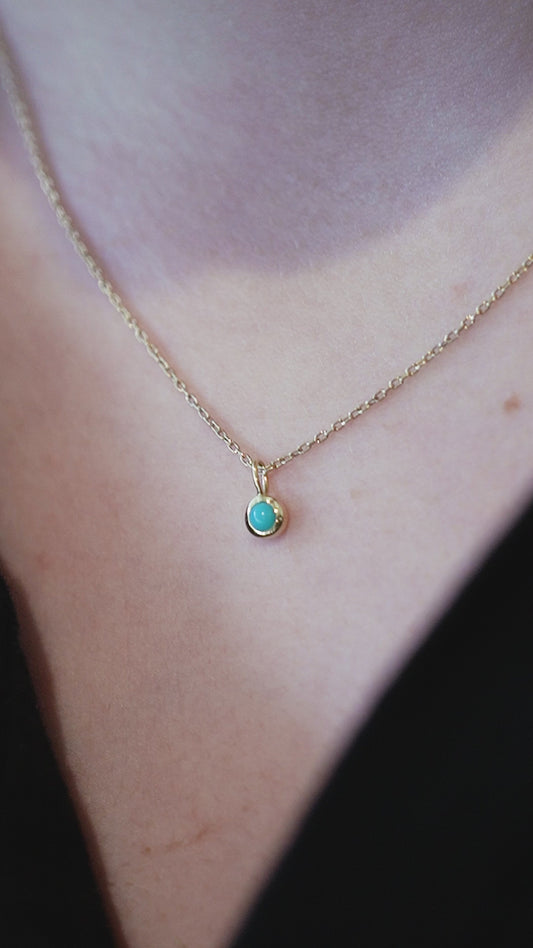 BY L’AIMÉ NEW YORK Birthstone Pendant Necklace 14k Solid Gold