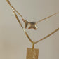 Custom Puffy Korean Hangul Initial Cuban Chain Necklace 14K Solid Gold – Personalized 한글 이름 목걸이 BY L’AIMÉ NEW YORK