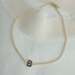 BY L’AIMÉ NEW YORK J Initial Letter Enamel Bracelet 14K Solid Gold