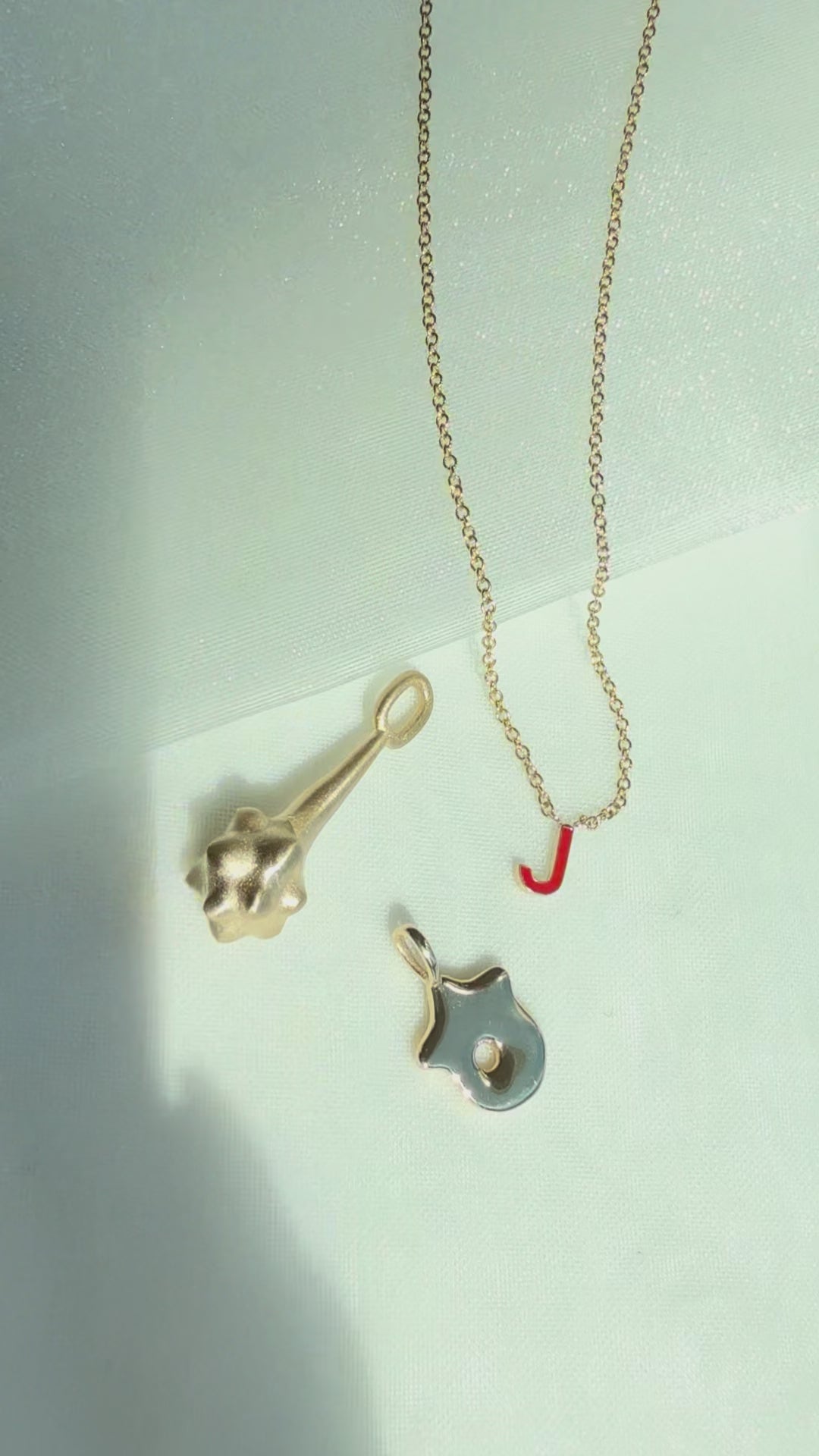BY L’AIMÉ NEW YORK Korean Guardian Dokkaebi Lucky Club Necklace 14K Solid Gold 도깨비 방망이 팬던트 목걸이