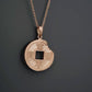 Sangpyeong Tongbo Korean Coin Pendant Necklace 14K Solid Gold