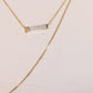 Baguette Diamond Lab Diamond Necklace Korean Name Necklace 14k Solid Gold | BY L’AIMÉ NEW YORK