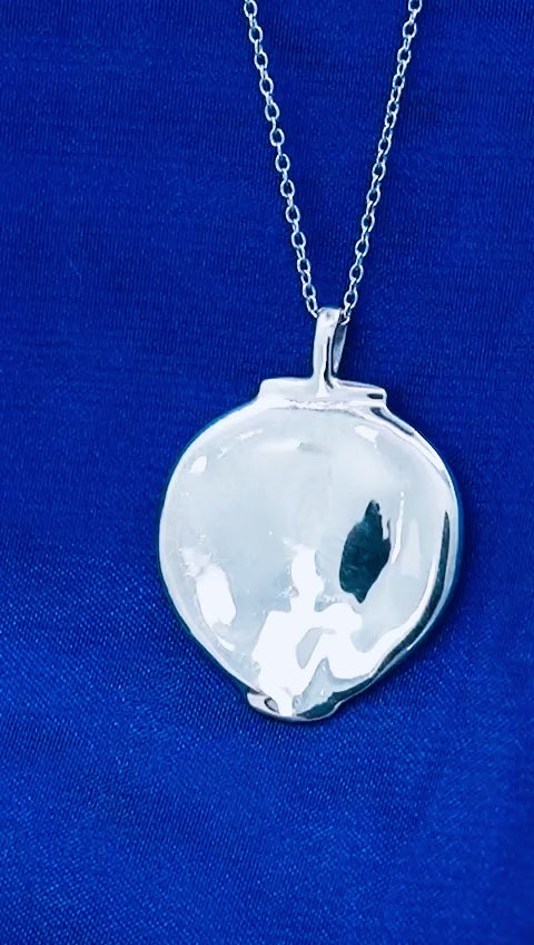 Korean Moon Jar Necklace Pendant Sterling Silve 달항아리 팬던트 | BY L’AIMÉ NEW YORK 