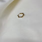 Hexagon Baguette Lab Diamond Hoop Earrings 14K Solid Gold -12mm