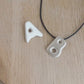 Soft Puffy Initial Letter Necklace in Sterling Silver | Bubble Initial Jewelry