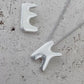 Soft Puffy Initial Letter Necklace in Sterling Silver | Bubble Initial Jewelry