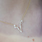 Pisces Zodiac Constellation Pavé Diamond Necklace 14K Solid Gold