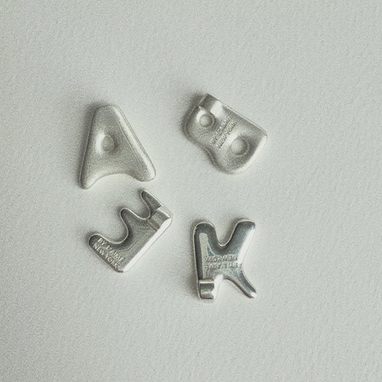 Soft Puffy Bubble Initial Letter Necklace Sterling Silver | BY L’AIMÉ NEW YORK Fine Jewelry NYC