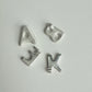 Soft Puffy Bubble Initial Letter Necklace Sterling Silver | BY L’AIMÉ NEW YORK Fine Jewelry NYC