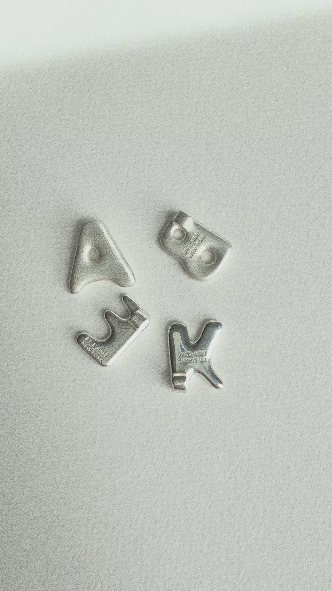Soft Puffy Bubble Initial Letter Necklace Sterling Silver | BY L’AIMÉ NEW YORK Fine Jewelry NYC