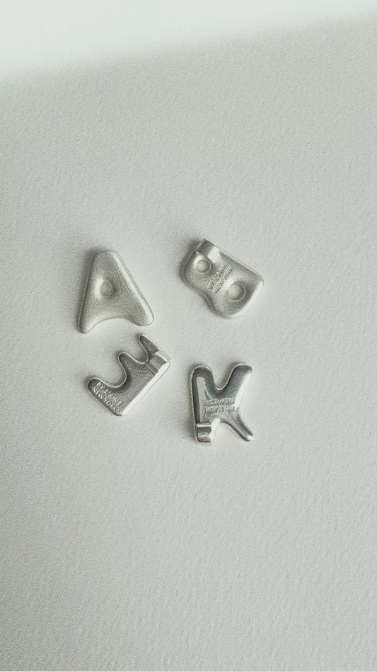 Soft Puffy Bubble Initial Letter Necklace Sterling Silver | BY L’AIMÉ NEW YORK Fine Jewelry NYC