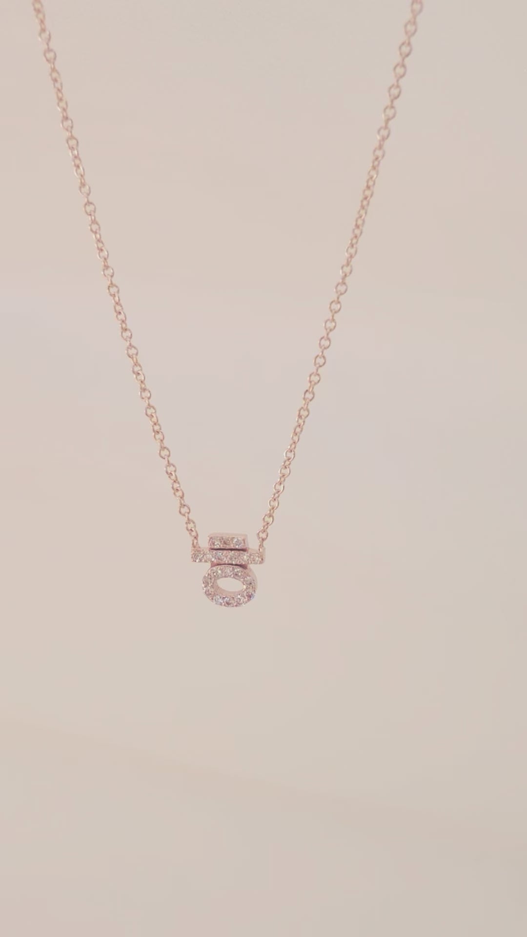 Hangul Initial Pavé Natural Diamond Necklace Korean Letter Charm 14K Solid Gold  ㅎ 한글 목걸이 | BY L’AIMÉ NEW YORK  바이라메 뉴욕