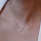 Libra Constellation Pavé Lab Diamond Necklace 14k Solid Gold