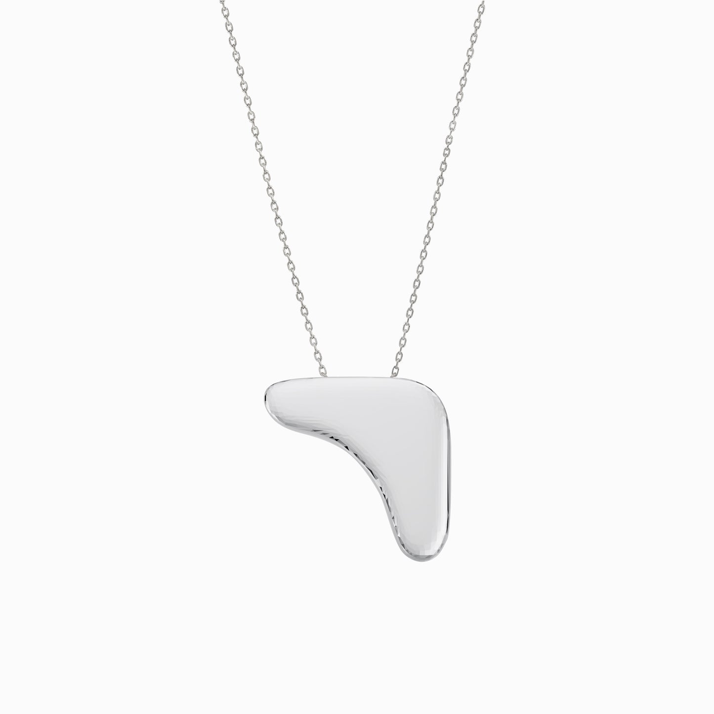 Puffy Korean Hangul Initial Necklace Sterling Silver
