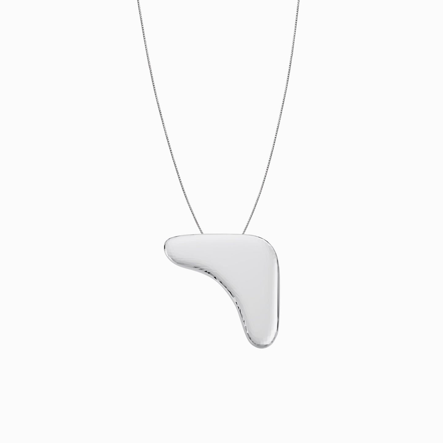 Puffy Korean Hangul Initial Necklace Sterling Silver